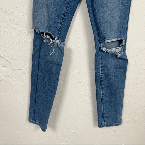 Rolla’s Blue High Rise Skinny Jeans Womens 28 Distressed Eastcoast Ankle Stretch - Picture 2 of 13